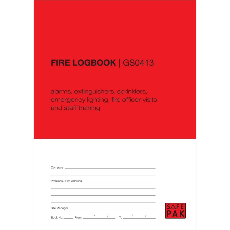 Fire Equipment Inspection Register A5